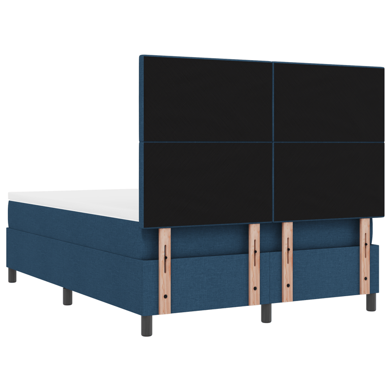 Casa si Gradina - Mobilier - Paturi si accesorii - Paturi - Pat cu Arcuri si Saltea Bleumarin 140x200 cm din tesatura - Infinity.ro