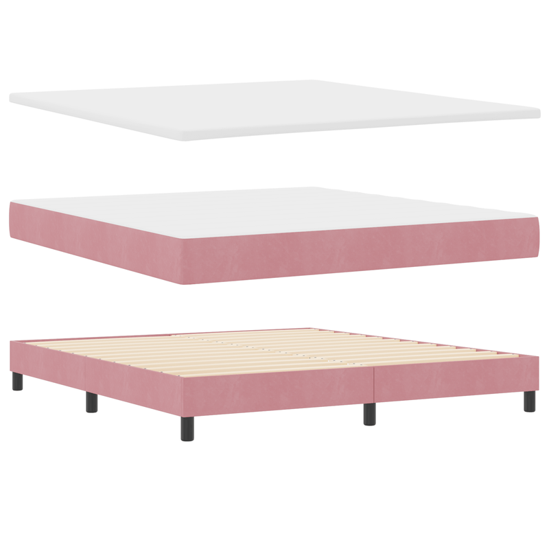 Casa si Gradina - Mobilier - Paturi si accesorii - Paturi - Pat cu arcuri si saltea roz 180x200 cm - Infinity.ro