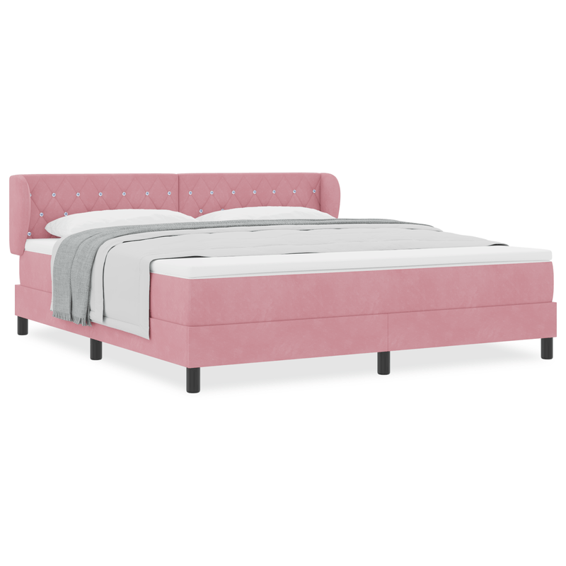 Casa si Gradina - Mobilier - Paturi si accesorii - Paturi - Pat cu arcuri si saltea roz 180x200 cm - Infinity.ro