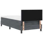 Casa si Gradina - Mobilier - Paturi si accesorii - Paturi - Pat box spring cu saltea, gri inchis, single, catifea - Infinity.ro