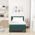 Casa si Gradina - Mobilier - Paturi si accesorii - Paturi - Pat box spring cu saltea, verde inchis, 90x200 cm, catifea - Infinity.ro