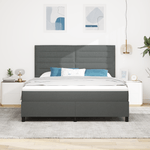 Casa si Gradina - Mobilier - Paturi si accesorii - Paturi - Pat cu arcuri si saltea gri inchis super king - Infinity.ro