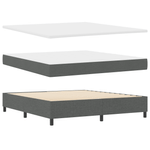 Casa si Gradina - Mobilier - Paturi si accesorii - Paturi - Pat cu arcuri si saltea gri inchis super king - Infinity.ro