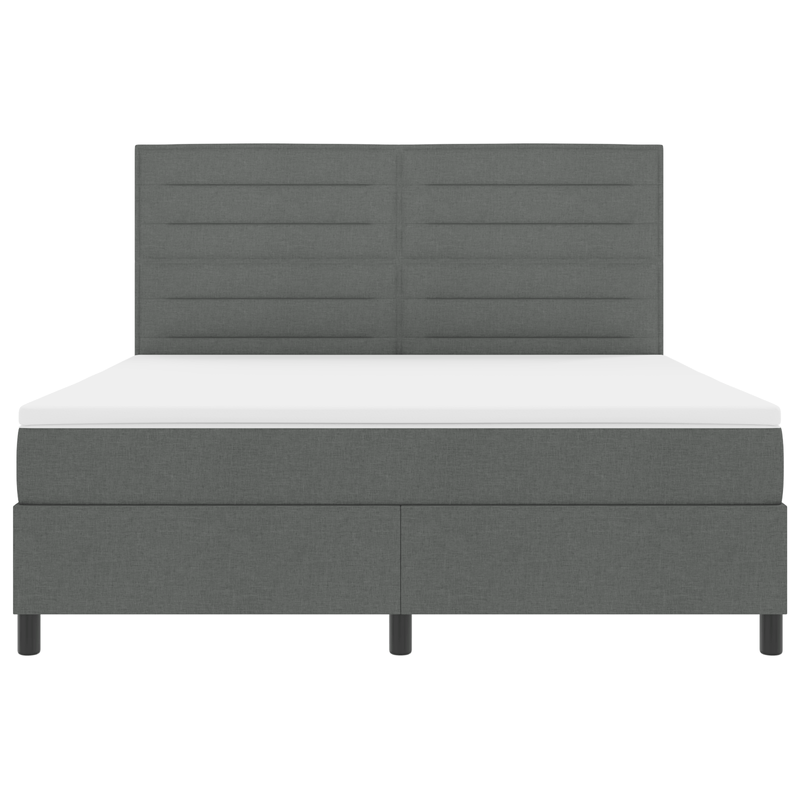 Casa si Gradina - Mobilier - Paturi si accesorii - Paturi - Pat cu arcuri si saltea gri inchis super king - Infinity.ro