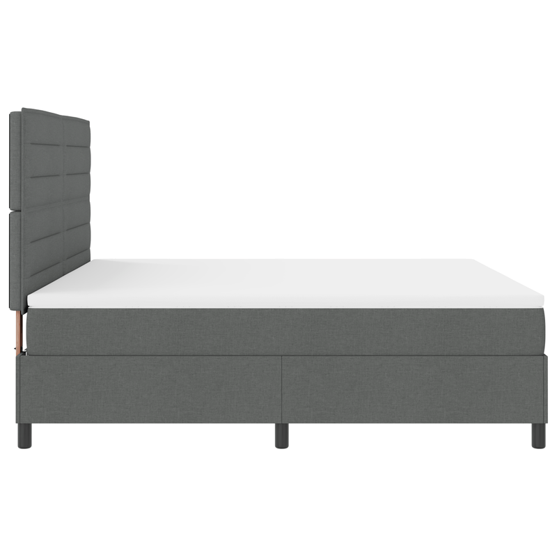 Casa si Gradina - Mobilier - Paturi si accesorii - Paturi - Pat cu arcuri si saltea gri inchis super king - Infinity.ro