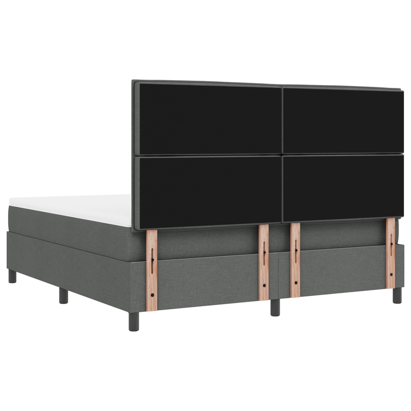 Casa si Gradina - Mobilier - Paturi si accesorii - Paturi - Pat cu arcuri si saltea gri inchis super king - Infinity.ro