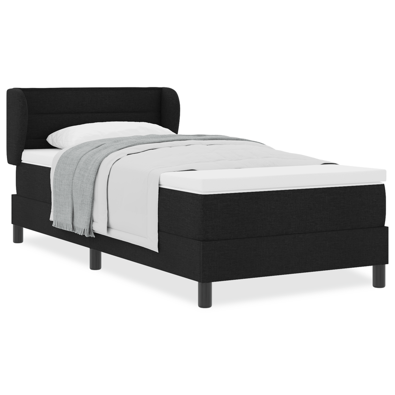 Casa si Gradina - Mobilier - Paturi si accesorii - Paturi - Pat cu saltea Box Spring  Negru 90x190 cm Fabricat - Infinity.ro