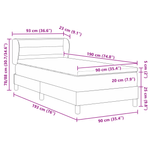 Casa si Gradina - Mobilier - Paturi si accesorii - Paturi - Pat cu saltea Box Spring  Negru 90x190 cm Fabricat - Infinity.ro