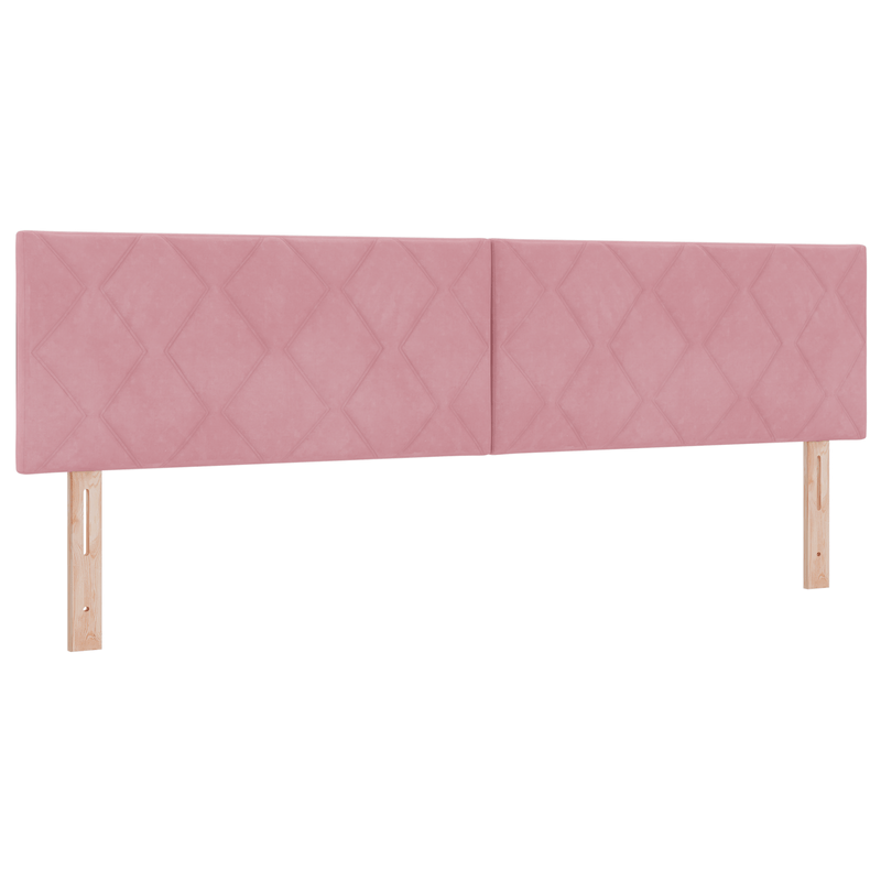 Casa si Gradina - Mobilier - Paturi si accesorii - Paturi - Pat cu saltea  cu tablie roz 180x200 cm din catifea - Infinity.ro