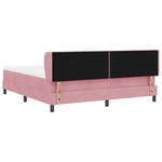 Casa si Gradina - Mobilier - Paturi si accesorii - Paturi - Pat cu saltea  cu tablie roz 180x200 cm din catifea - Infinity.ro