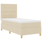 Casa si Gradina - Mobilier - Paturi si accesorii - Paturi - Pat cu arcuri si saltea crem 100x200 cm tesatura - Infinity.ro