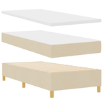 Casa si Gradina - Mobilier - Paturi si accesorii - Paturi - Pat cu arcuri si saltea crem 100x200 cm tesatura - Infinity.ro