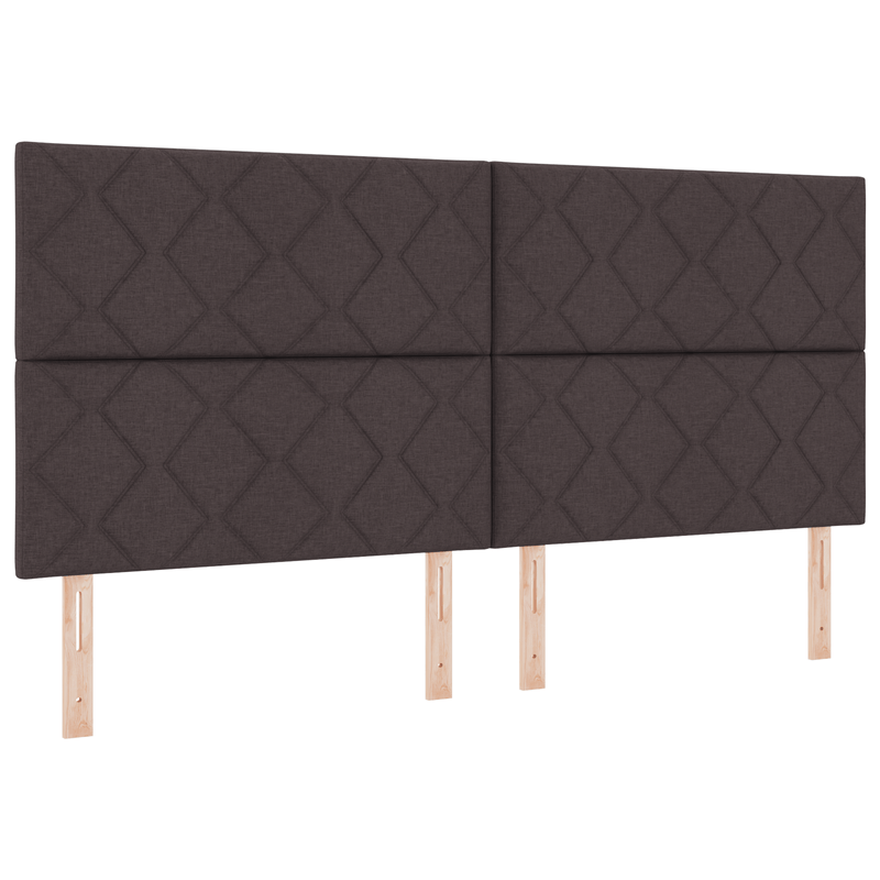 Casa si Gradina - Mobilier - Paturi si accesorii - Paturi - Pat cu arcuri cu saltea maro inchis 200x200 cm tesatura - Infinity.ro