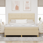 Casa si Gradina - Mobilier - Paturi si accesorii - Paturi - Pat cu saltea crem super king tesatura - Infinity.ro