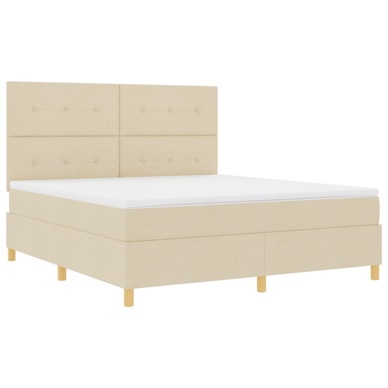 Casa si Gradina - Mobilier - Paturi si accesorii - Paturi - Pat cu saltea crem super king tesatura - Infinity.ro