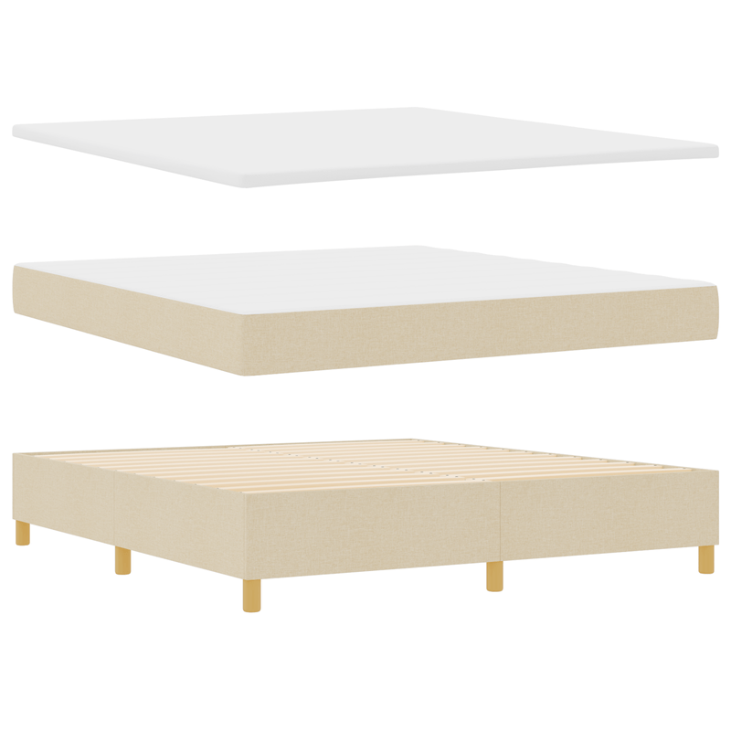 Casa si Gradina - Mobilier - Paturi si accesorii - Paturi - Pat cu saltea crem super king tesatura - Infinity.ro