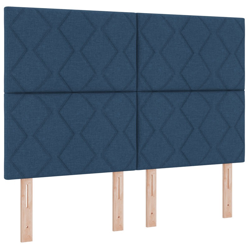 Casa si Gradina - Mobilier - Paturi si accesorii - Paturi - Pat cu arcuri cu saltea albastra 140x200 cm tesatura - Infinity.ro