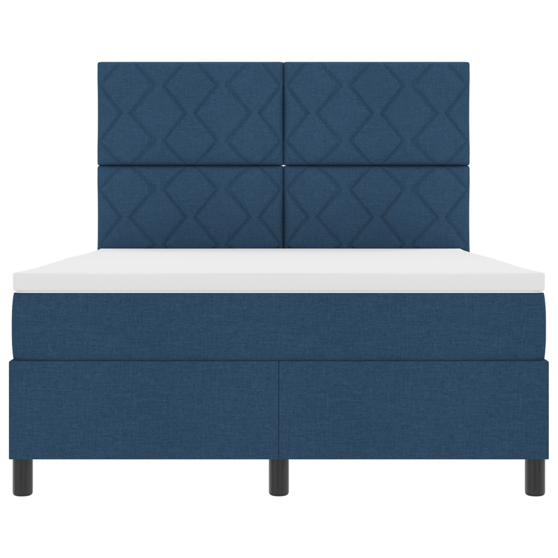 Casa si Gradina - Mobilier - Paturi si accesorii - Paturi - Pat cu arcuri cu saltea albastra 140x200 cm tesatura - Infinity.ro