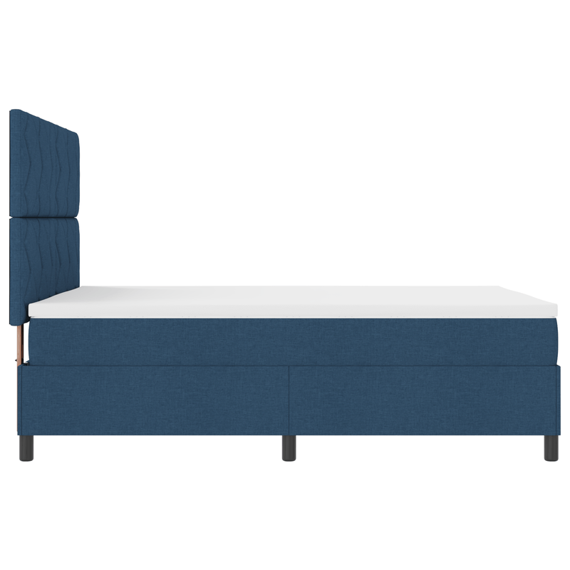 Casa si Gradina - Mobilier - Paturi si accesorii - Paturi - Pat cu arcuri cu saltea albastra 140x200 cm tesatura - Infinity.ro