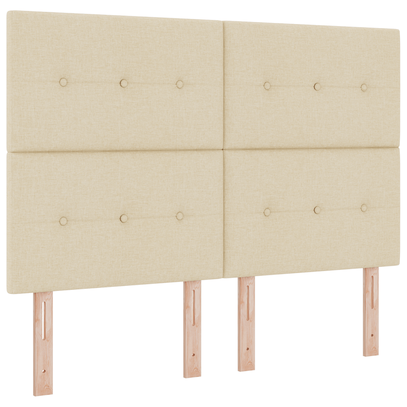 Casa si Gradina - Mobilier - Paturi si accesorii - Paturi - Pat cu somiera cu saltea Crem 160x200 cm Tesatura - Infinity.ro