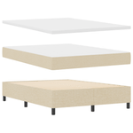 Casa si Gradina - Mobilier - Paturi si accesorii - Paturi - Pat cu somiera cu saltea Crem 160x200 cm Tesatura - Infinity.ro