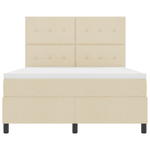 Casa si Gradina - Mobilier - Paturi si accesorii - Paturi - Pat cu somiera cu saltea Crem 160x200 cm Tesatura - Infinity.ro