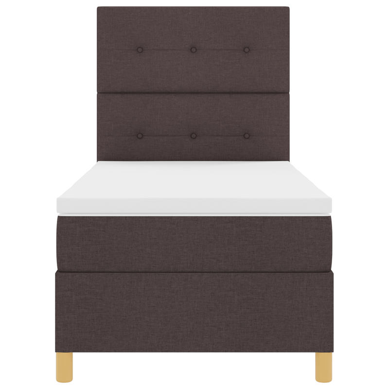 Casa si Gradina - Mobilier - Paturi si accesorii - Paturi - Pat Box Spring cu Saltea Maro inchis 80x200 cm Tesatura - Infinity.ro
