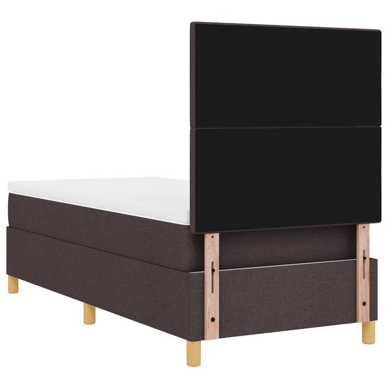 Casa si Gradina - Mobilier - Paturi si accesorii - Paturi - Pat Box Spring cu Saltea Maro inchis 80x200 cm Tesatura - Infinity.ro
