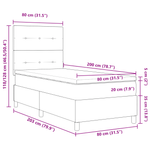 Casa si Gradina - Mobilier - Paturi si accesorii - Paturi - Pat Box Spring cu Saltea Maro inchis 80x200 cm Tesatura - Infinity.ro