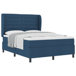 Casa si Gradina - Mobilier - Paturi si accesorii - Paturi - Pat box spring cu saltea, albastru, 140x190 cm, textil - Infinity.ro
