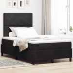Casa si Gradina - Mobilier - Paturi si accesorii - Paturi - Pat box spring cu saltea, negru, 120x200 cm, catifea - Infinity.ro