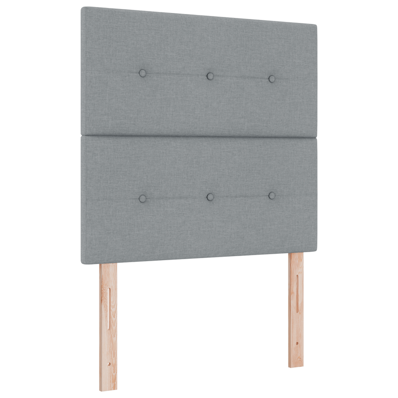 Casa si Gradina - Mobilier - Paturi si accesorii - Paturi - Pat cu arcuri cu saltea gri deschis 100x200 cm tesatura - Infinity.ro