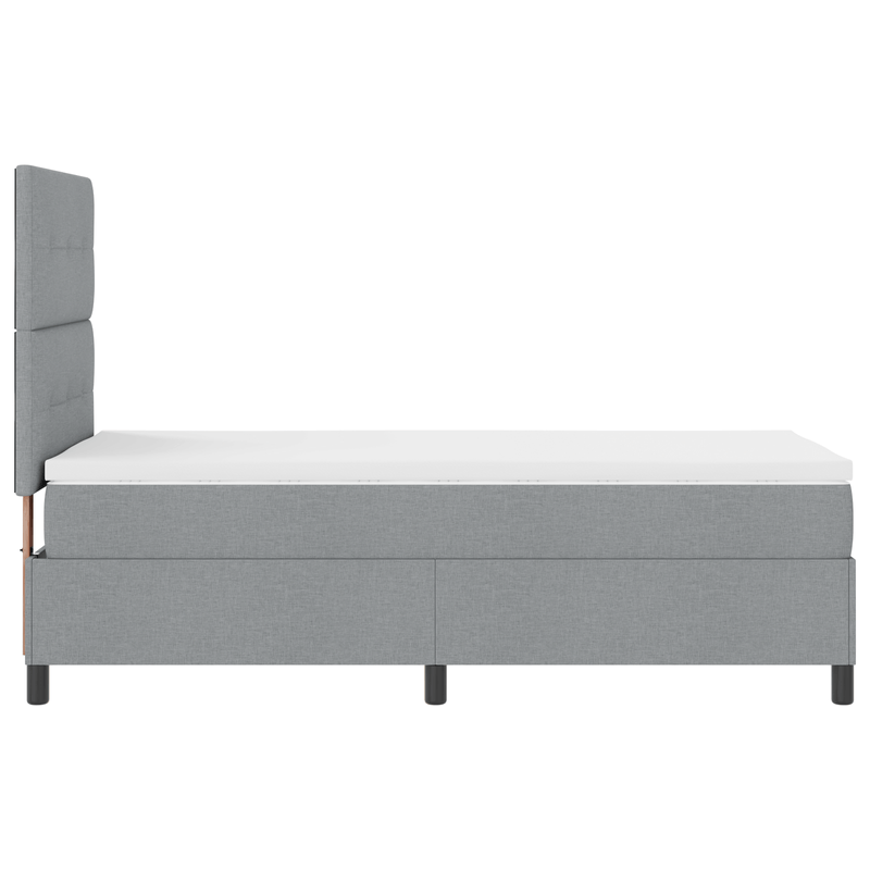 Casa si Gradina - Mobilier - Paturi si accesorii - Paturi - Pat cu arcuri cu saltea gri deschis 100x200 cm tesatura - Infinity.ro