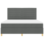 Casa si Gradina - Mobilier - Paturi si accesorii - Paturi - Pat cu arcuri cu saltea gri inchis super king tesatura. - Infinity.ro