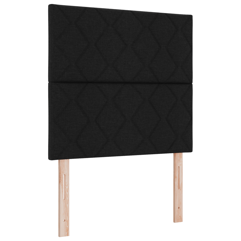 Casa si Gradina - Mobilier - Paturi si accesorii - Paturi - Pat cu arcuri cu saltea Negru 100x200 cm Tesatura - Infinity.ro