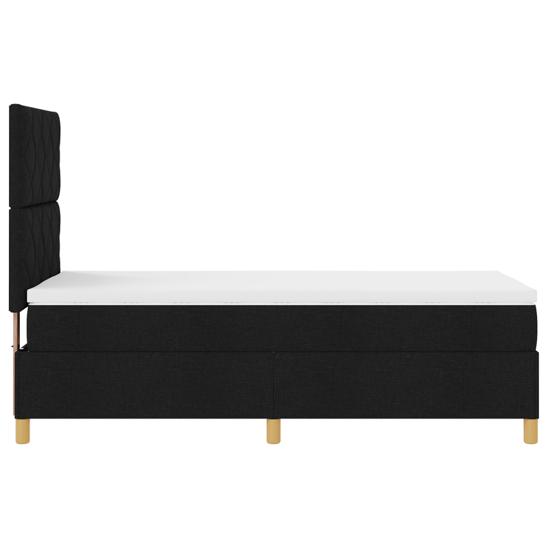 Casa si Gradina - Mobilier - Paturi si accesorii - Paturi - Pat cu arcuri cu saltea Negru 100x200 cm Tesatura - Infinity.ro