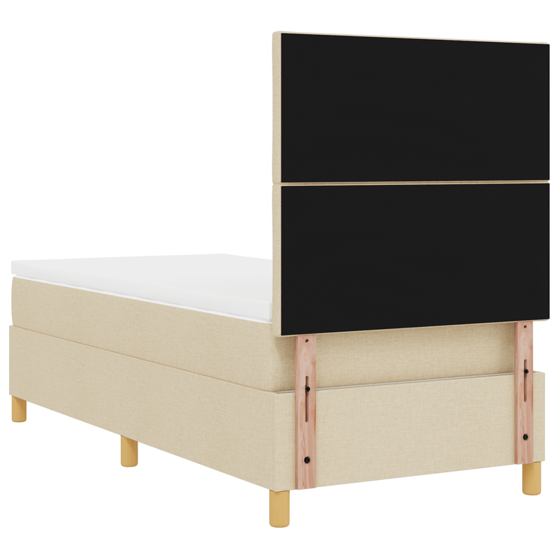 Casa si Gradina - Mobilier - Paturi si accesorii - Paturi - Pat cu arc crem 100x200 cm tesatura - Infinity.ro