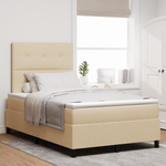 Casa si Gradina - Mobilier - Paturi si accesorii - Paturi - Pat cu arcuri cu saltea crem 120x200 cm tesatura - Infinity.ro