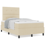 Casa si Gradina - Mobilier - Paturi si accesorii - Paturi - Pat cu arcuri cu saltea crem 120x200 cm tesatura - Infinity.ro