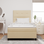 Casa si Gradina - Mobilier - Paturi si accesorii - Paturi - Pat cu arcuri cu saltea crem 120x200 cm tesatura - Infinity.ro