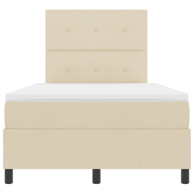 Casa si Gradina - Mobilier - Paturi si accesorii - Paturi - Pat cu arcuri cu saltea crem 120x200 cm tesatura - Infinity.ro