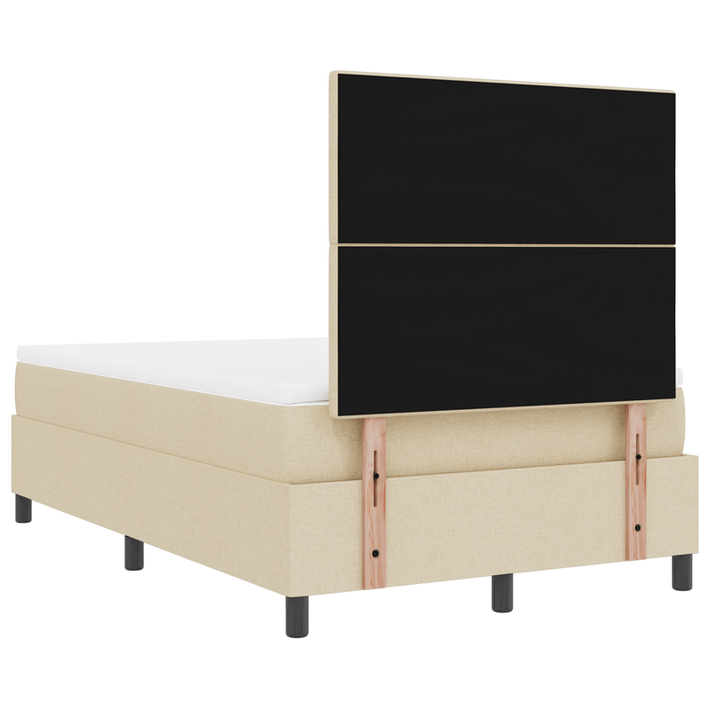 Casa si Gradina - Mobilier - Paturi si accesorii - Paturi - Pat cu arcuri cu saltea crem 120x200 cm tesatura - Infinity.ro
