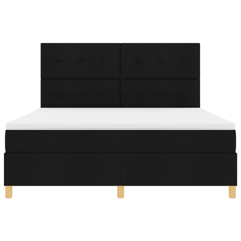 Casa si Gradina - Mobilier - Paturi si accesorii - Paturi - Pat cu arcuri cu saltea Negru Super King - Infinity.ro