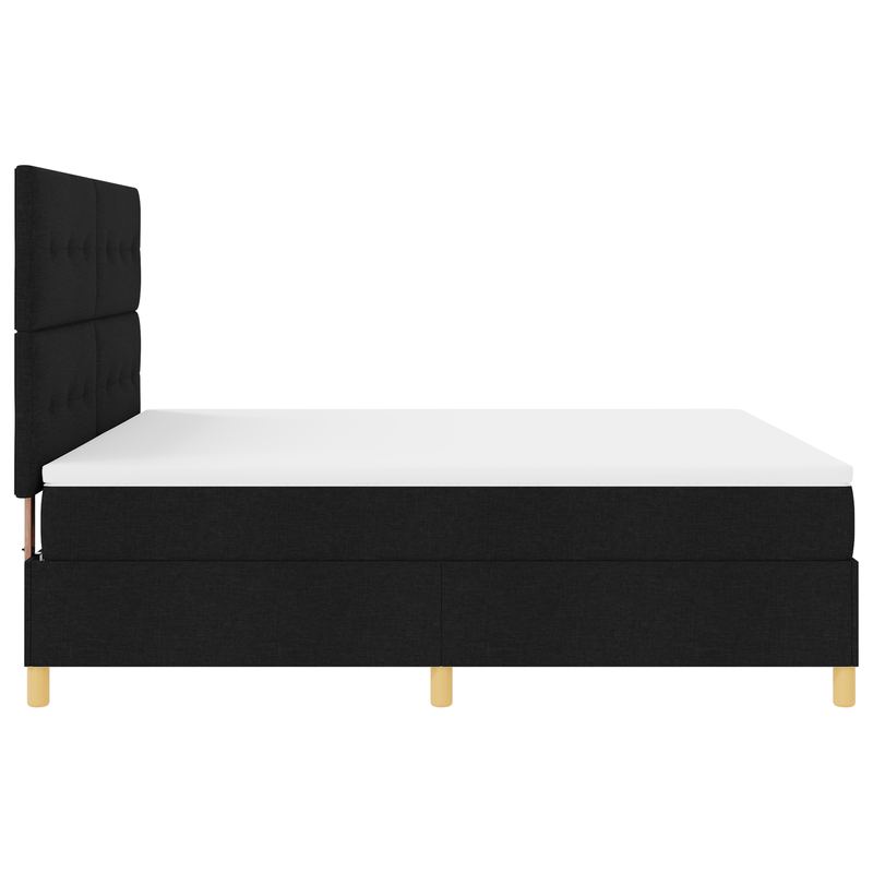 Casa si Gradina - Mobilier - Paturi si accesorii - Paturi - Pat cu arcuri cu saltea Negru Super King - Infinity.ro