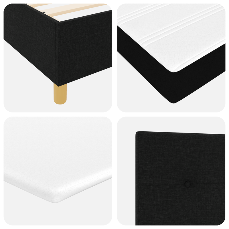 Casa si Gradina - Mobilier - Paturi si accesorii - Paturi - Pat cu arcuri cu saltea Negru Super King - Infinity.ro