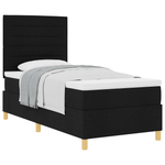 Casa si Gradina - Mobilier - Paturi si accesorii - Paturi - Pat cu somiera cu saltea Negru Simplu Tesatura - Infinity.ro