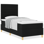 Casa si Gradina - Mobilier - Paturi si accesorii - Paturi - Pat cu somiera cu saltea Negru Simplu Tesatura - Infinity.ro