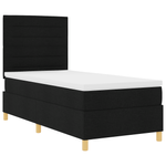 Casa si Gradina - Mobilier - Paturi si accesorii - Paturi - Pat cu somiera cu saltea Negru Simplu Tesatura - Infinity.ro