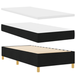 Casa si Gradina - Mobilier - Paturi si accesorii - Paturi - Pat cu somiera cu saltea Negru Simplu Tesatura - Infinity.ro