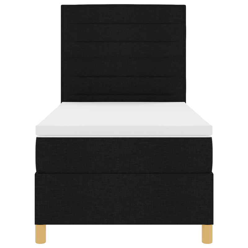 Casa si Gradina - Mobilier - Paturi si accesorii - Paturi - Pat cu somiera cu saltea Negru Simplu Tesatura - Infinity.ro